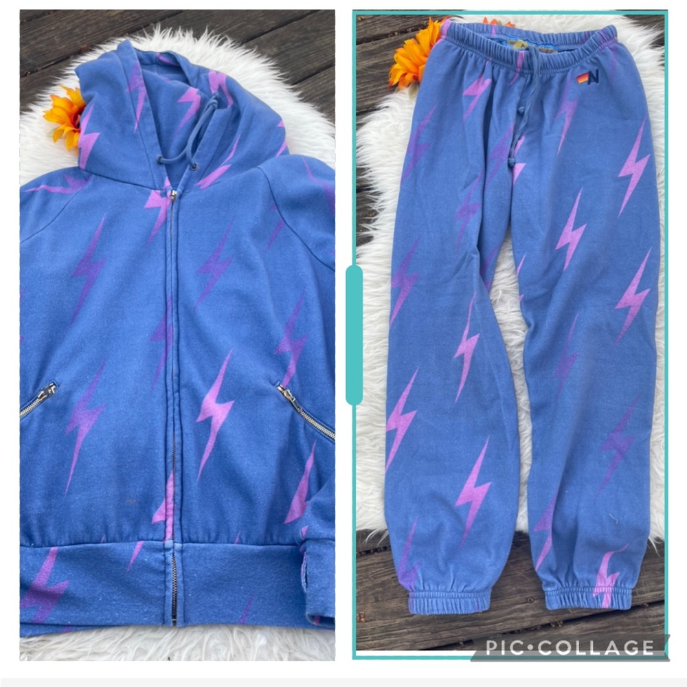 🌺HP🌺RARE Matching aviator nation full zip sweater jacket and sweatpants